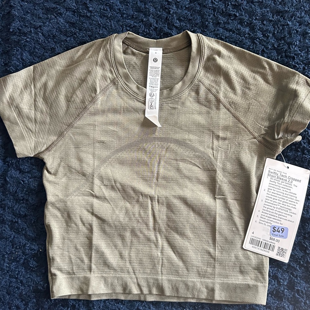 lululemon swiftly tech cropped short sleeve 2.0